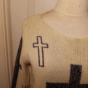 Knit Cross Sweater